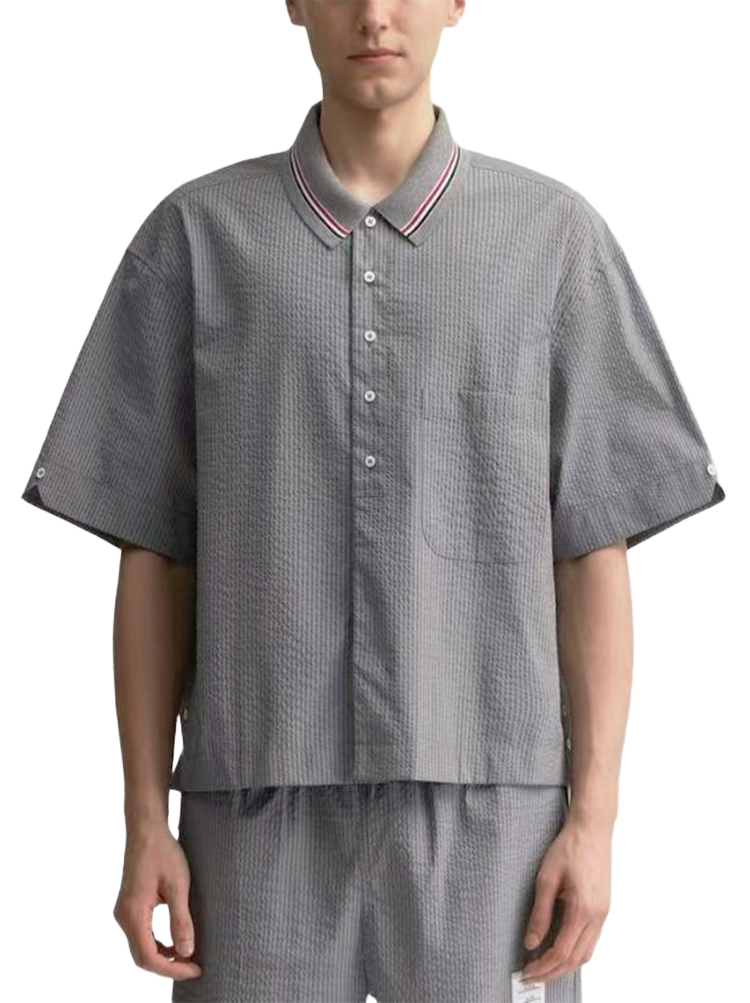 Placket ribbon shirt£¨¸±±¾£© THOM TREND