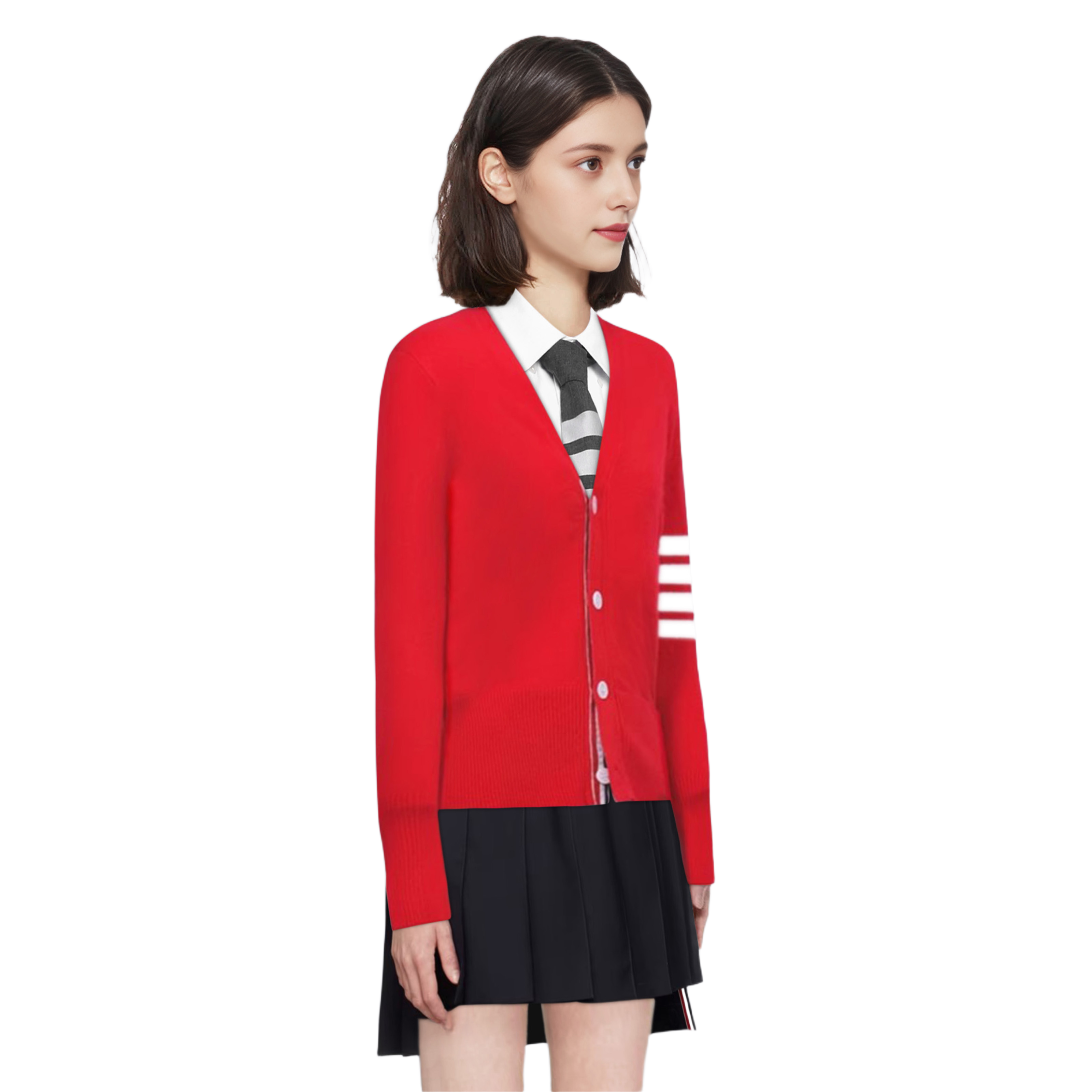 Women's V-neck sweater jacket THOM TREND