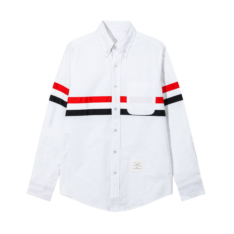 Double Sleeve Patches Contrast Shirt£¨¸±±¾£© THOM TREND