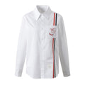 Women's dog embroidered shirt