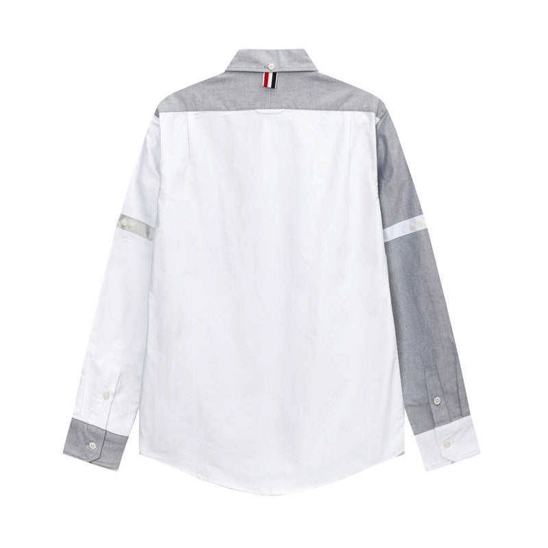 Puppy Print Back Slit Long Sleeve Shirt£¨¸±±¾£© THOM TREND