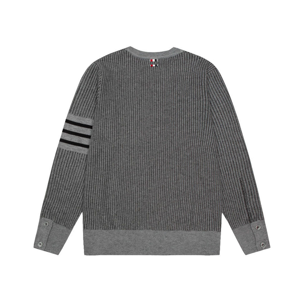 2025SS Colorblock four-bar sweater THOM TREND
