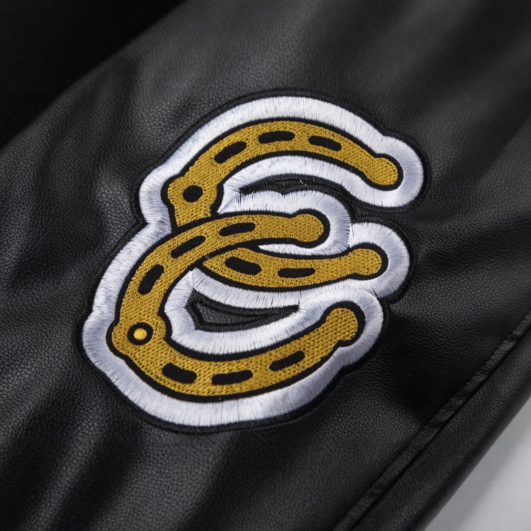 Embroidered Varsity Jacket Light Luxury Station
