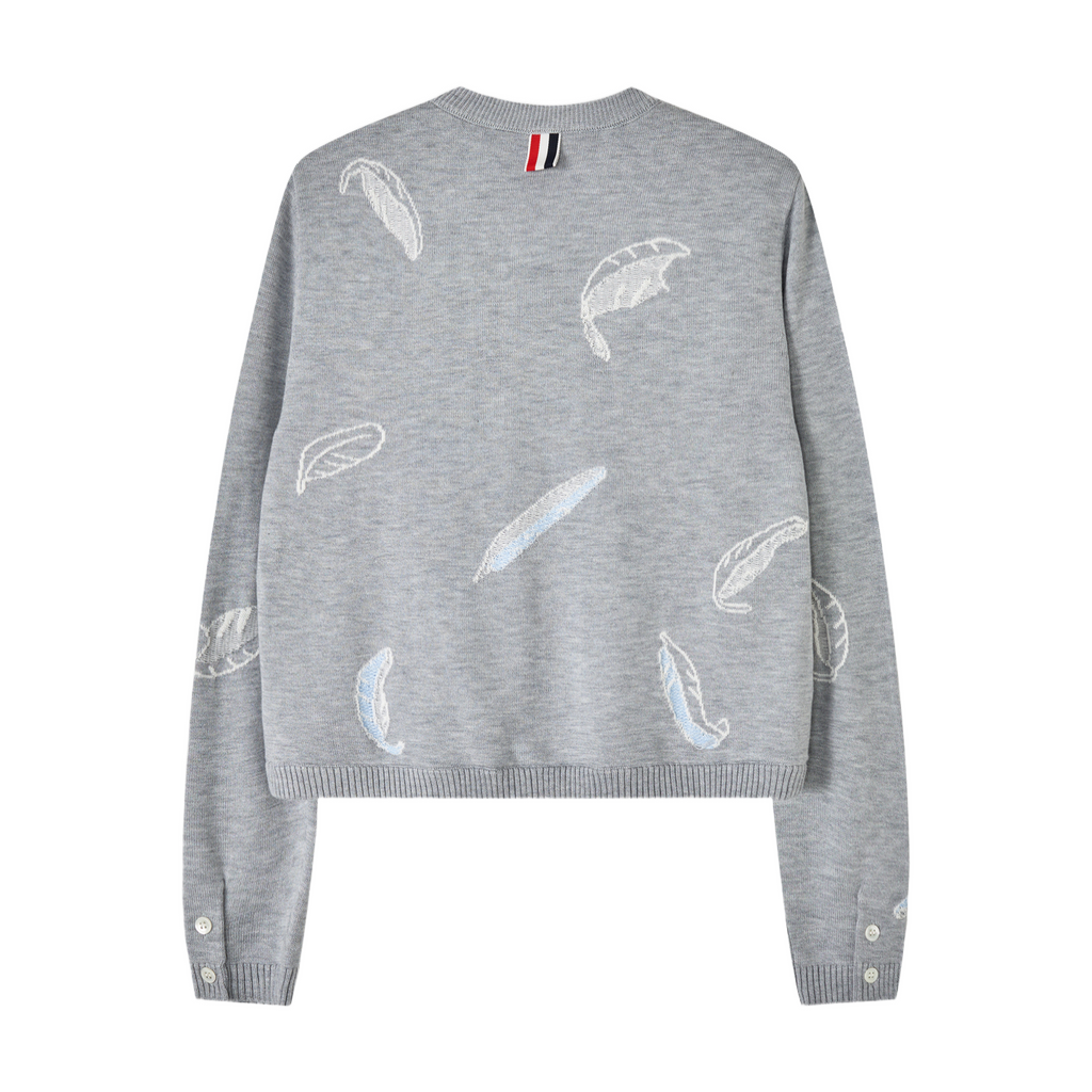 2025SS Feather intarsia cardigan THOM TREND