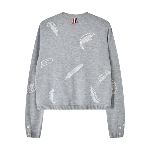 2025SS Feather intarsia cardigan THOM TREND