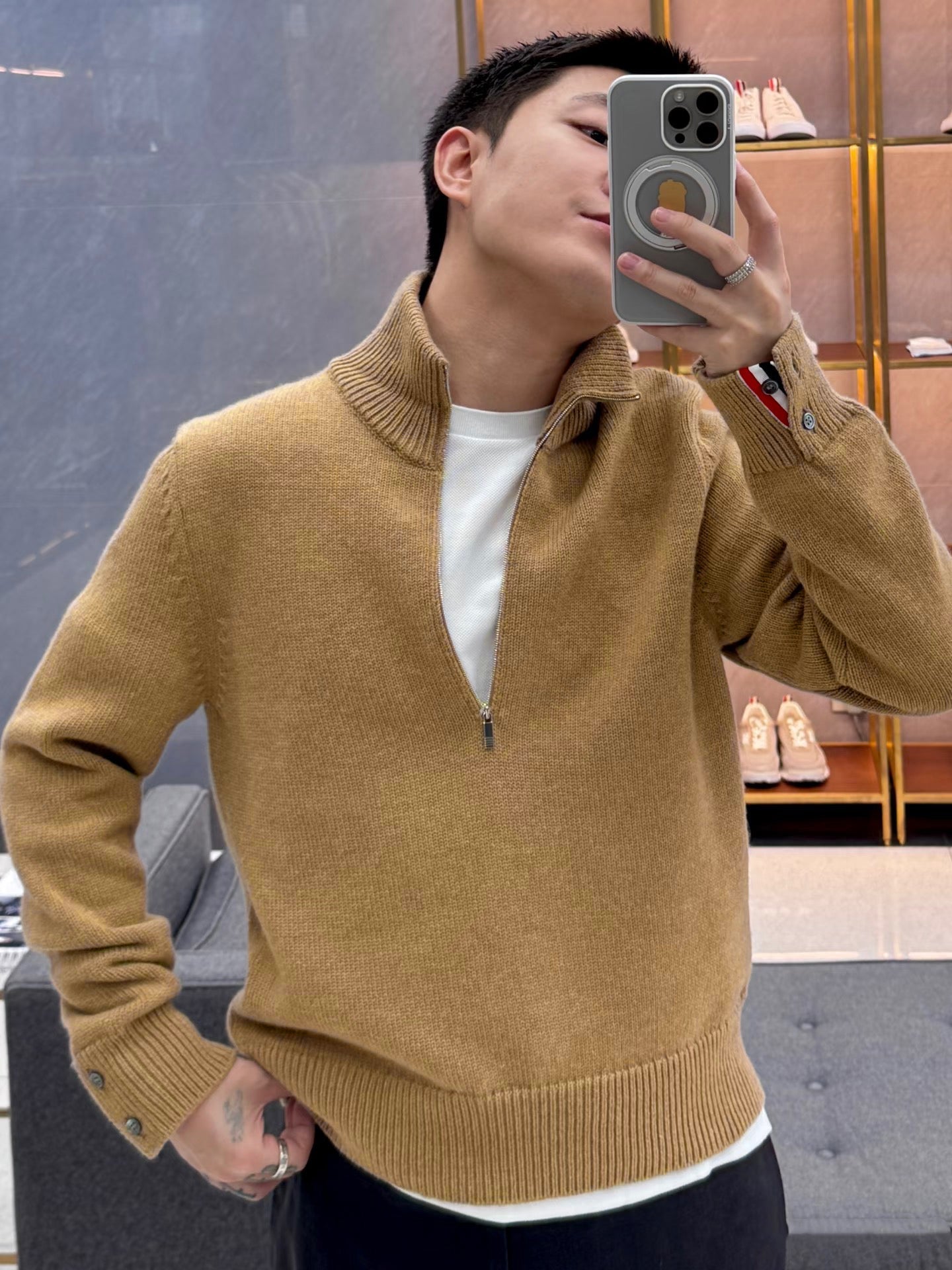 2025SS Feather intarsia sweater£¨¸±±¾£© THOM TREND