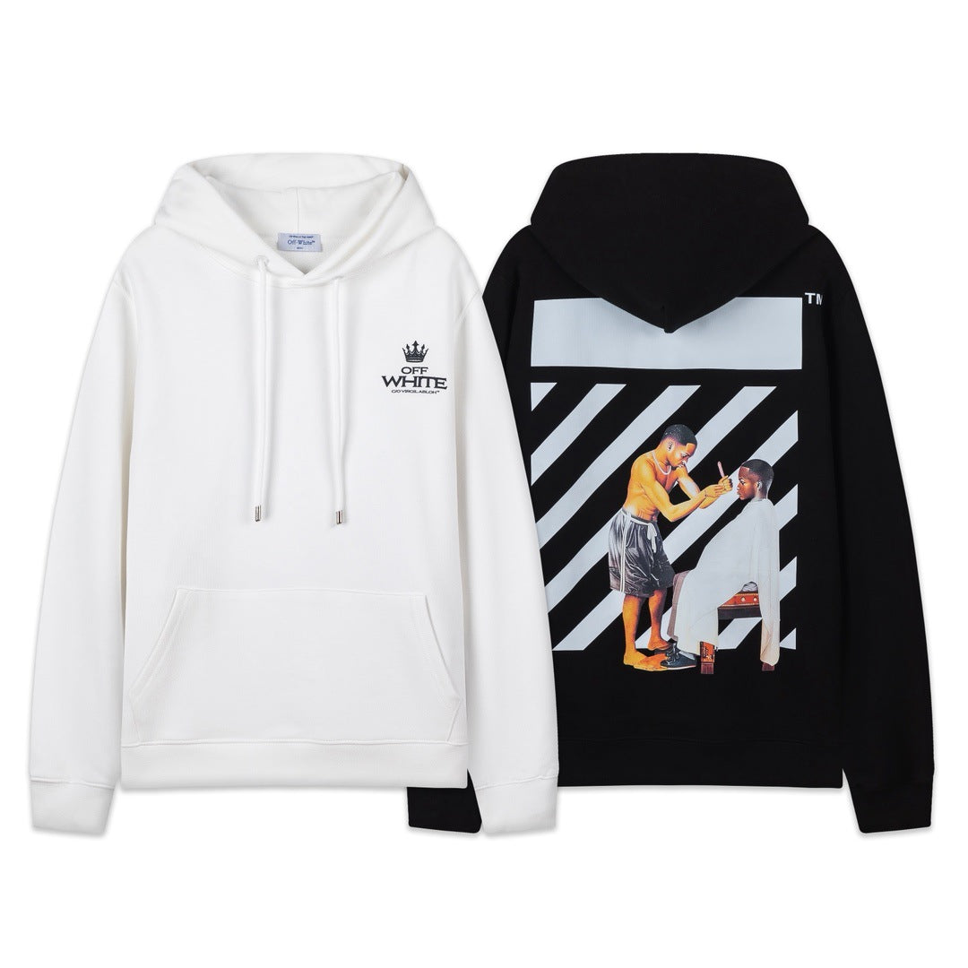 OFF Oversized Pullover Hoodie Light Luxury Station