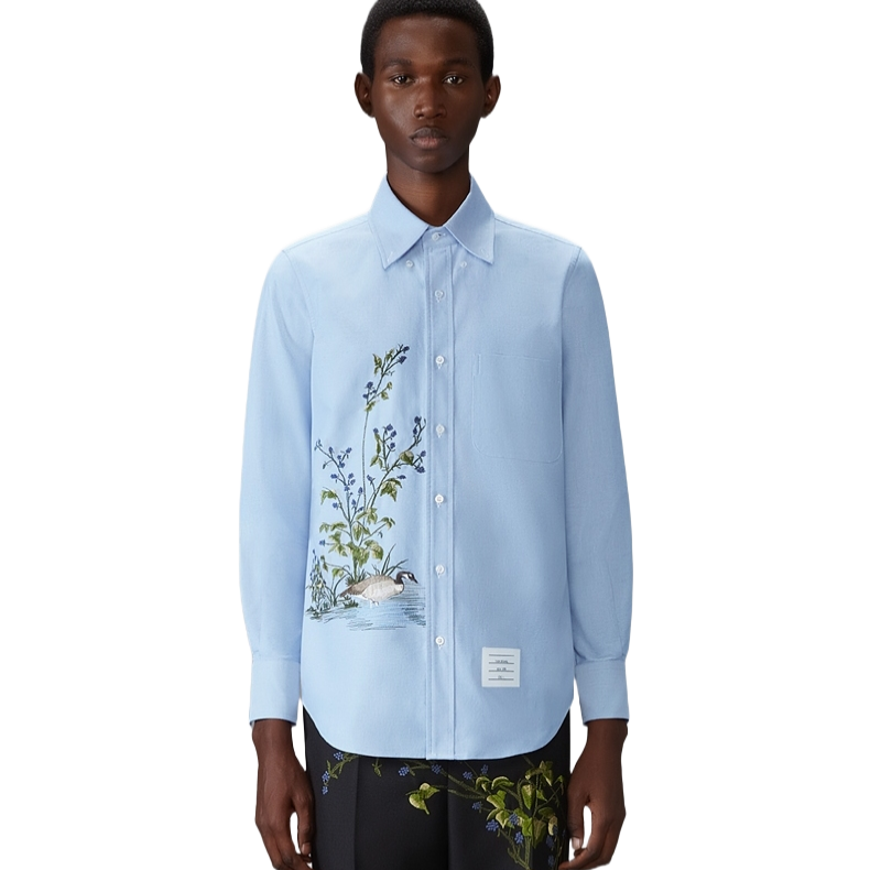 2025SS   Embroidered Oxford Shirt THOM TREND