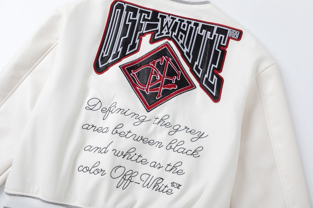 Embroidered Varsity Jacket Light Luxury Station