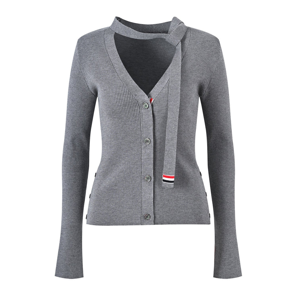 Ribbon knitted cardigan
