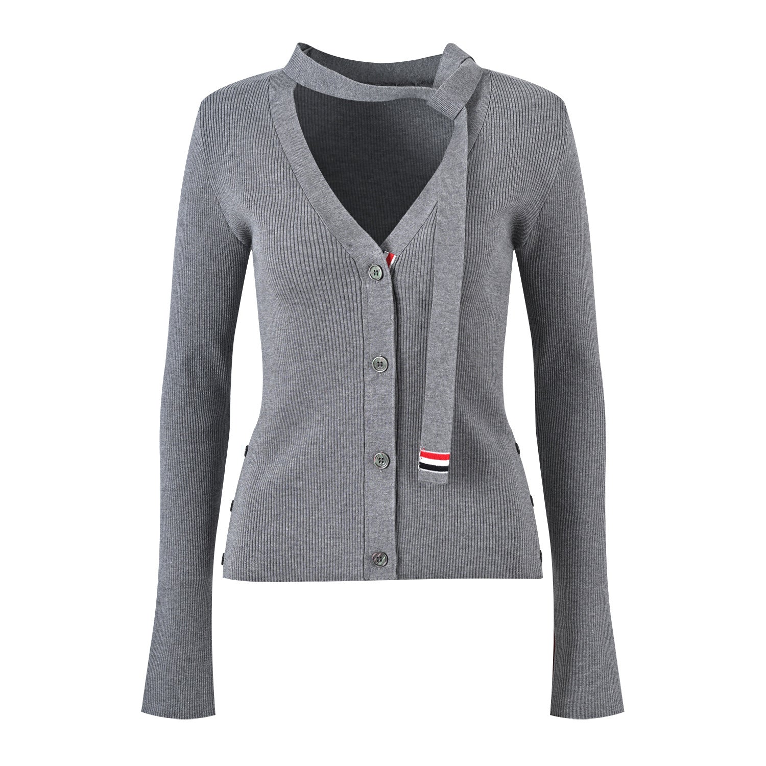 Ribbon knitted cardigan