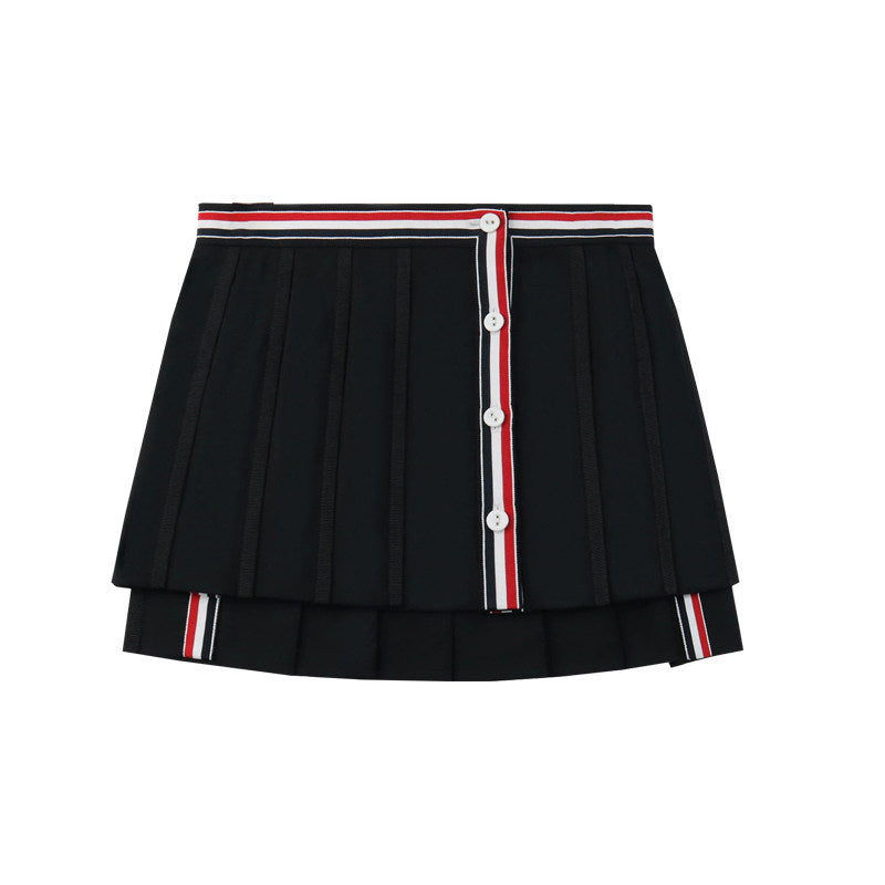 Women's Wool Pleated A-Line Mini Skirt THOM TREND