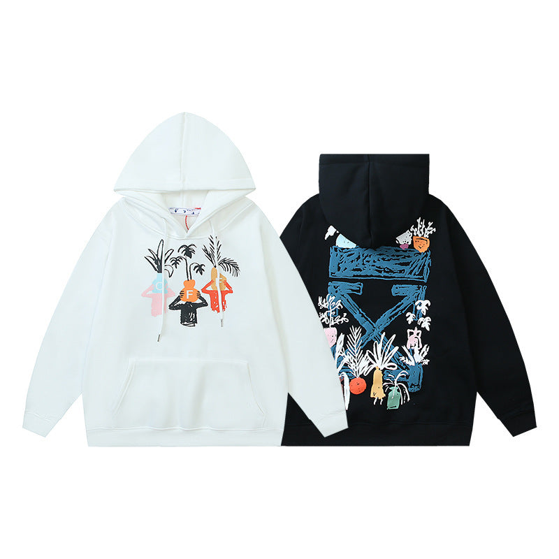 OFF Oversized Pullover Hoodie Light Luxury Station