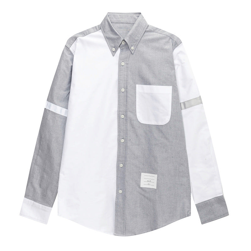 Puppy Print Back Slit Long Sleeve Shirt£¨¸±±¾£© THOM TREND
