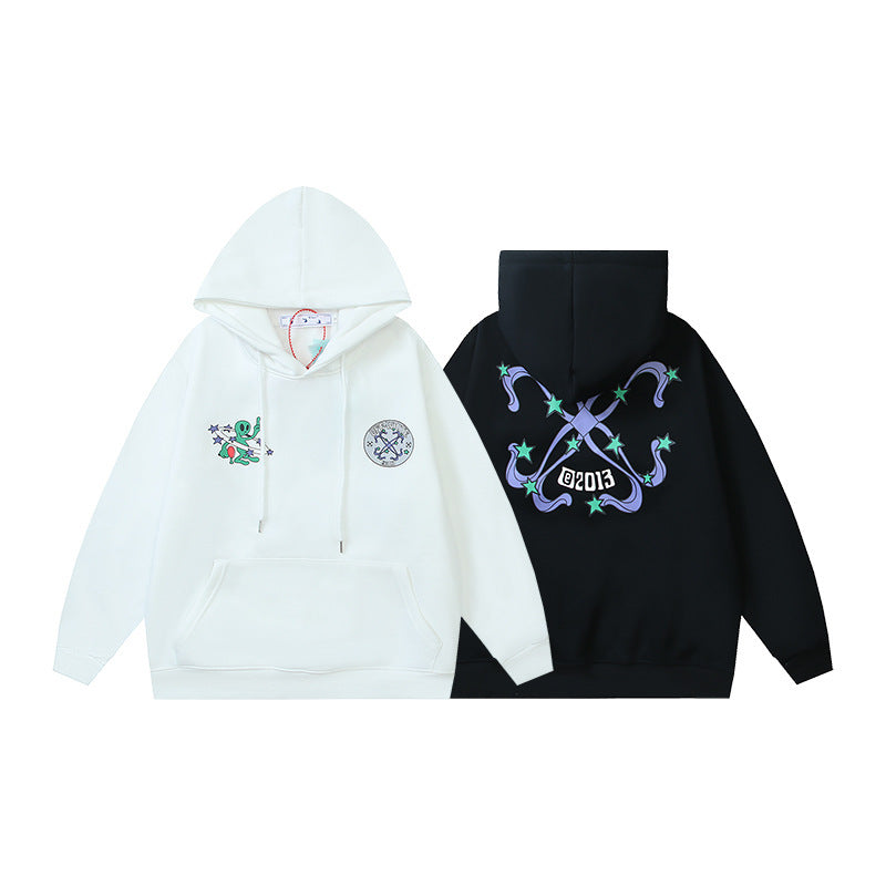 OFF Oversized Pullover Hoodie Light Luxury Station