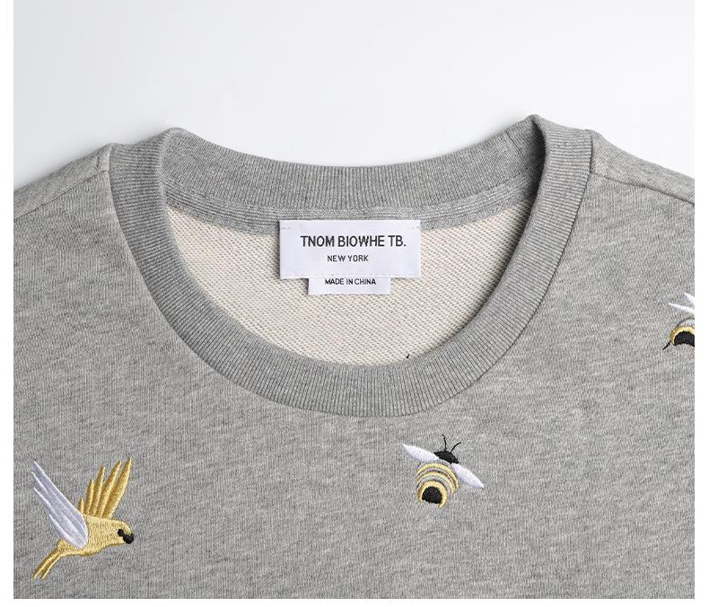 Bird and Bee Embroidered Zip-Up Hooded Cardigan£¨¸±±¾£© THOM TREND