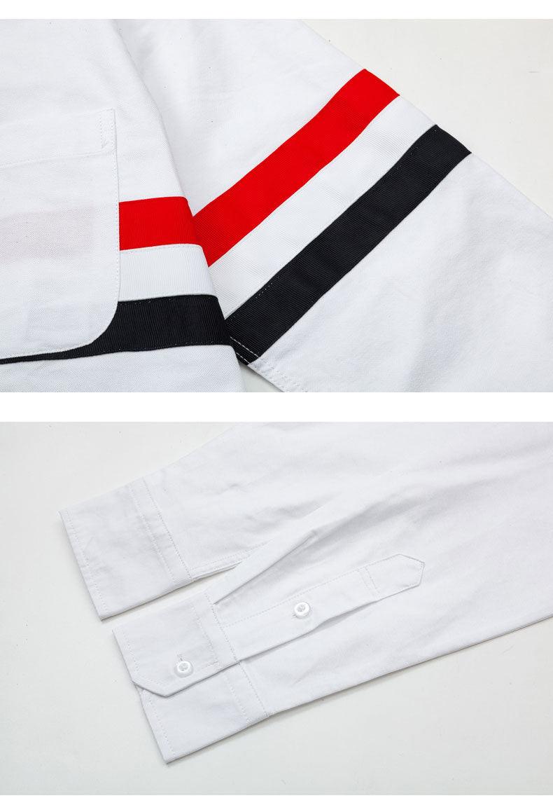 Double Sleeve Patches Contrast Shirt£¨¸±±¾£© THOM TREND