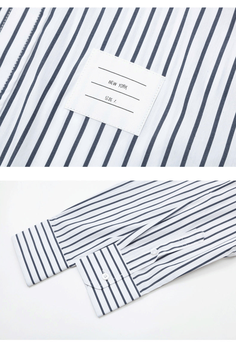 Blue and white patchwork shirt£¨¸±±¾£© THOM TREND