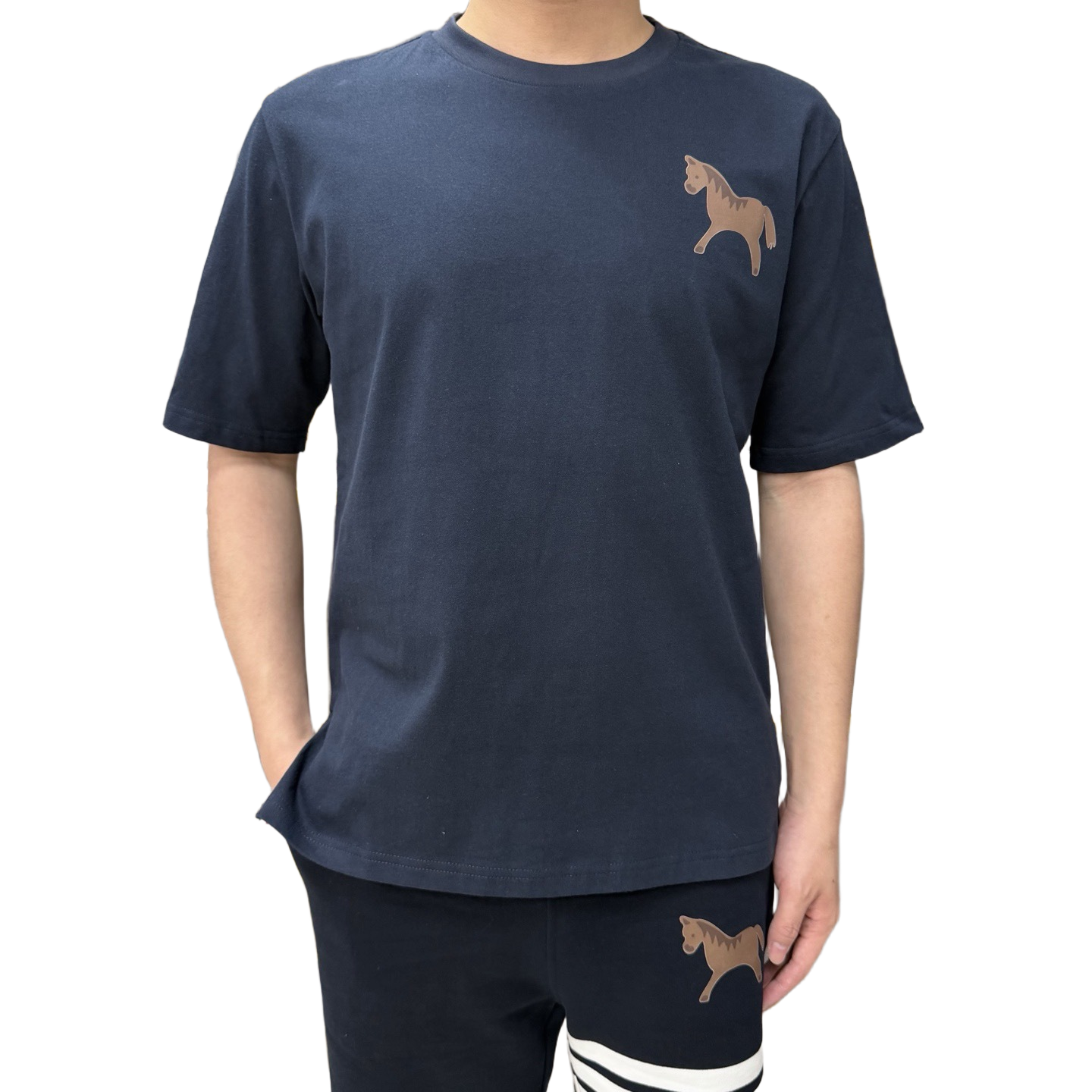 Four-Bar Crew Neck Short Sleeve T-Shirt THOM TREND