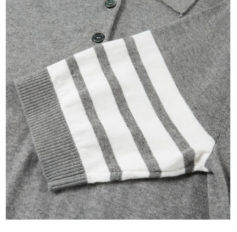 Women's Polo Knit Top ¨C Tennis Racket Print THOM TREND