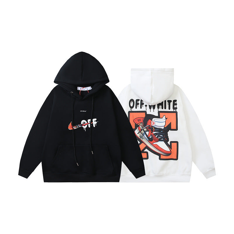 OFF Oversized Pullover Hoodie Light Luxury Station