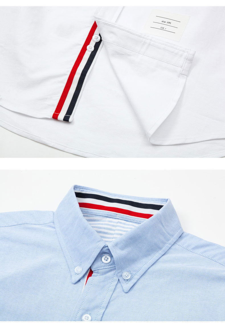 Men's four-bar collar mid-ribbon shirt£¨¸±±¾£© THOM TREND