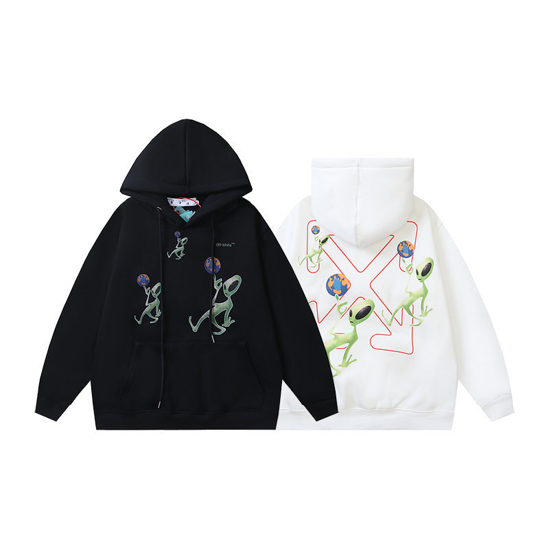 OFF Oversized Pullover Hoodie Light Luxury Station