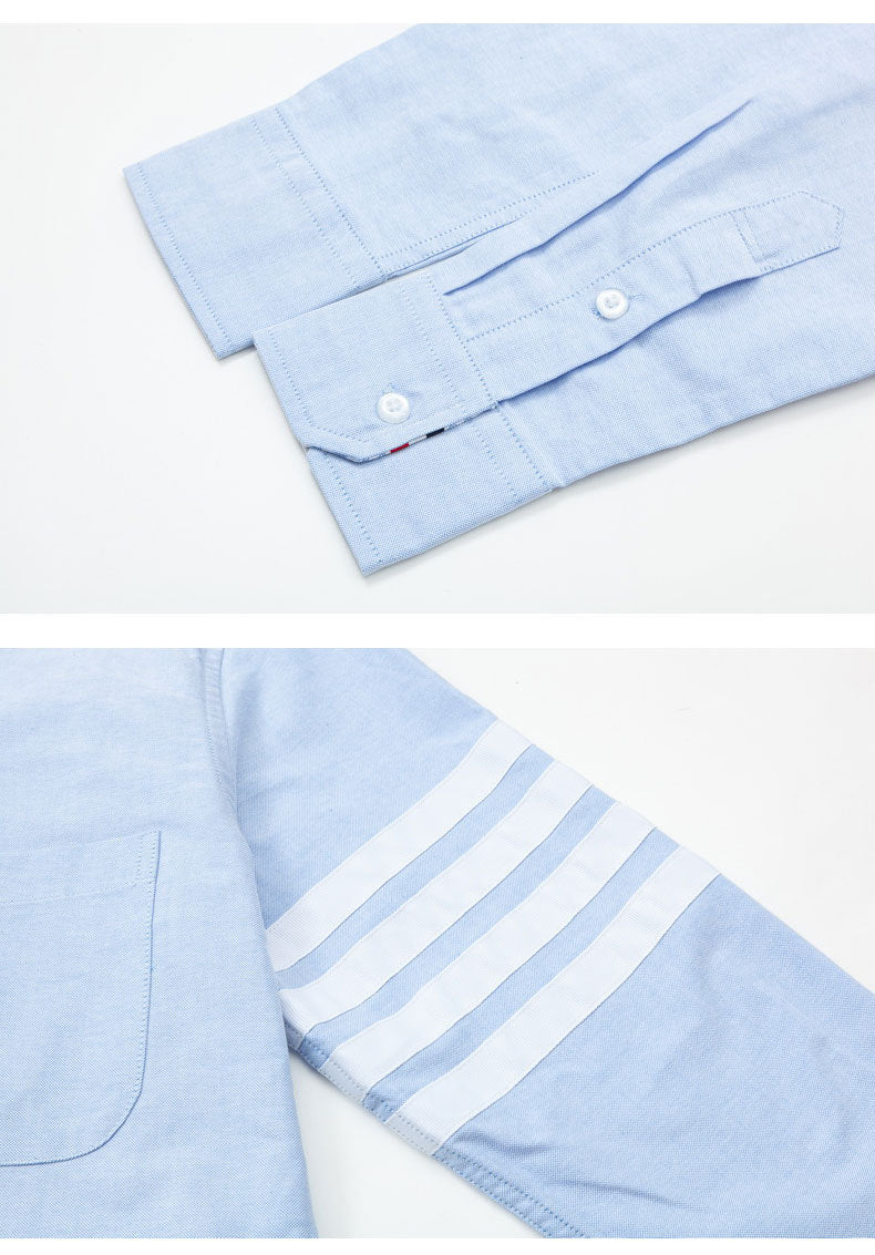 Men's four-bar collar mid-ribbon shirt£¨¸±±¾£© THOM TREND