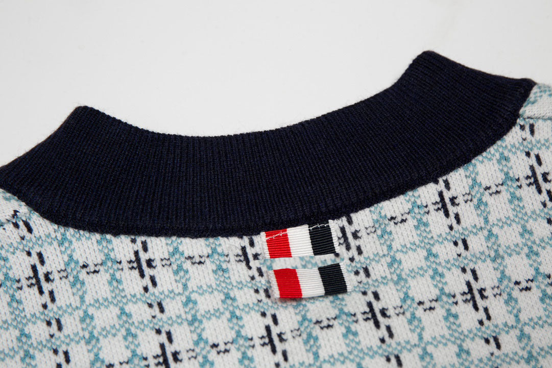 2025SS  color-block plaid jacket THOM TREND