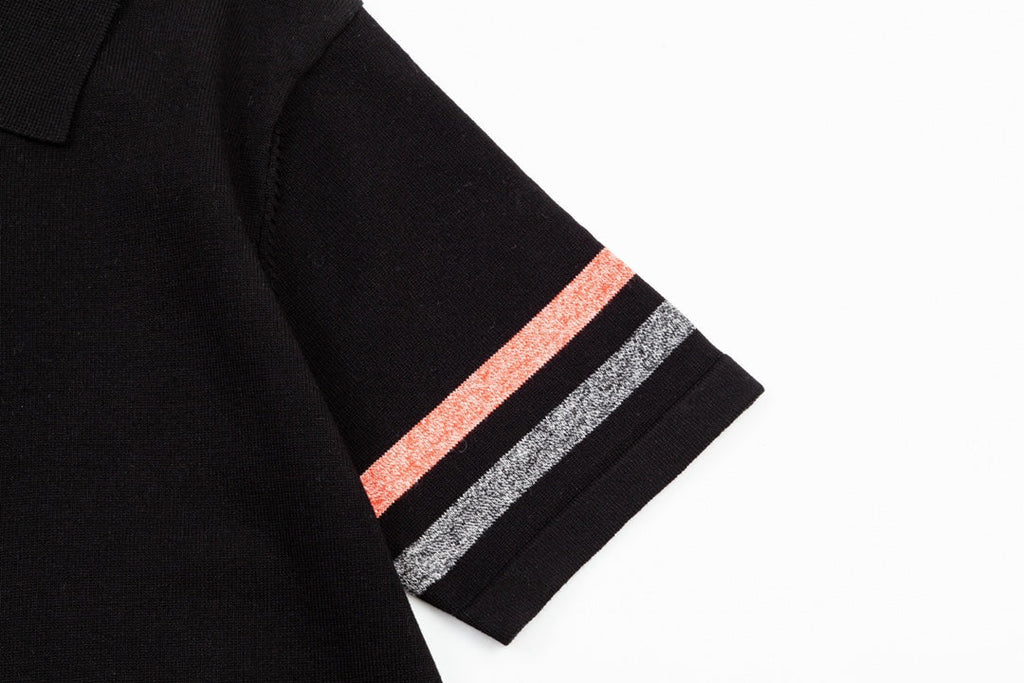 2026SSS Color-Block Knit Polo Shirt THOM TREND