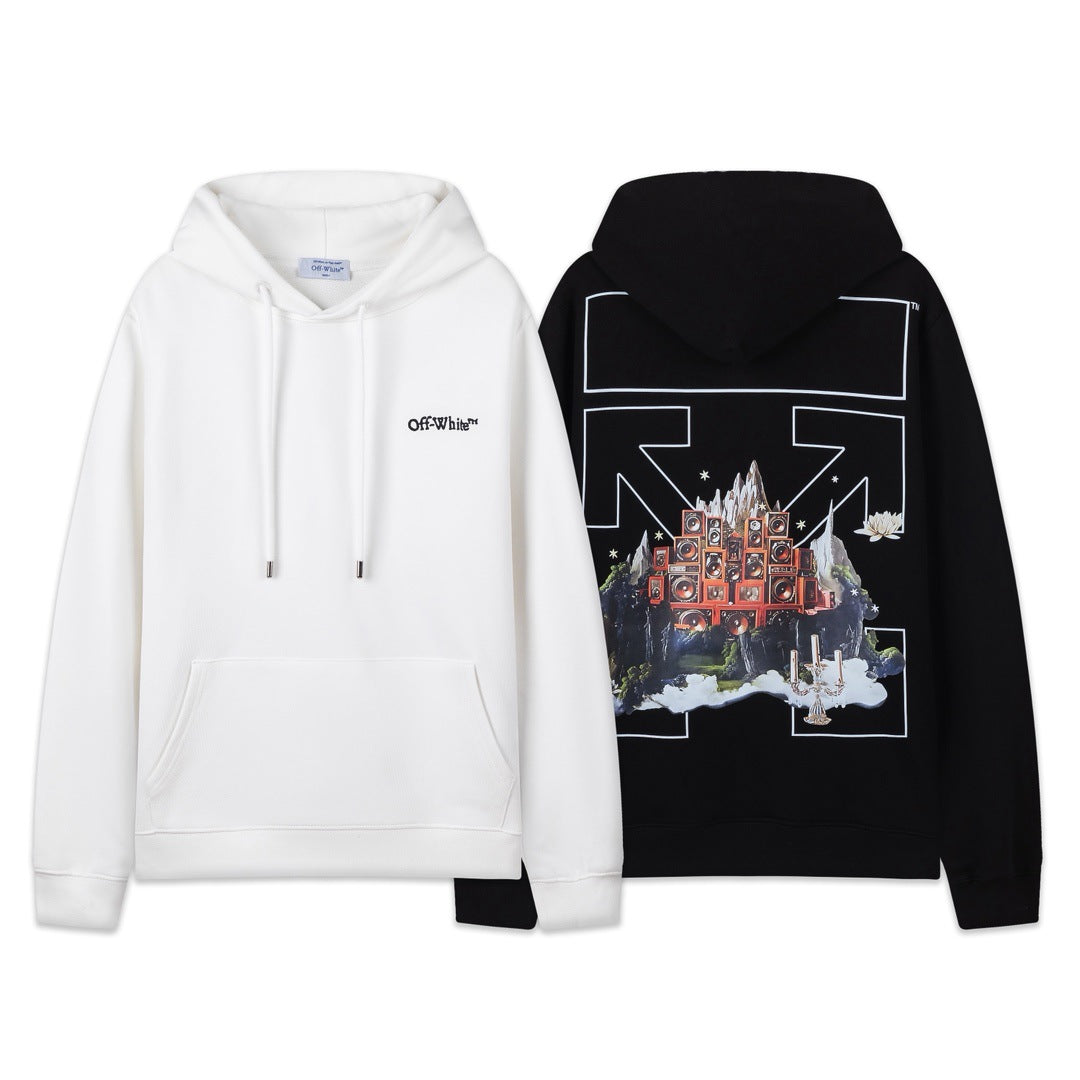OFF Oversized Pullover Hoodie Light Luxury Station