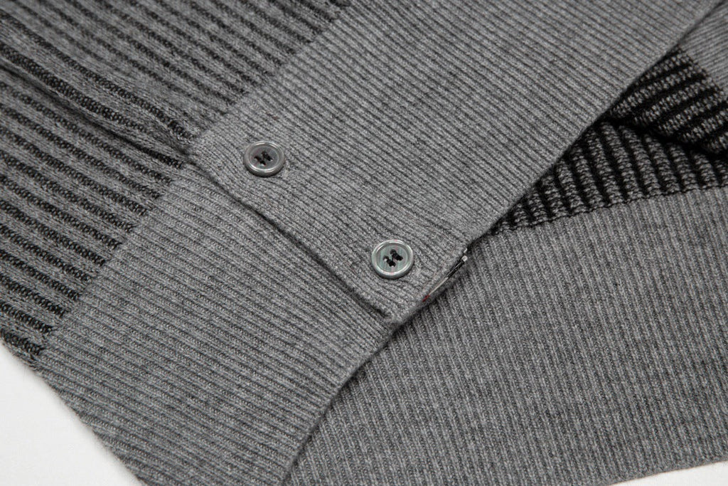 2025SS Colorblock four-bar sweater THOM TREND