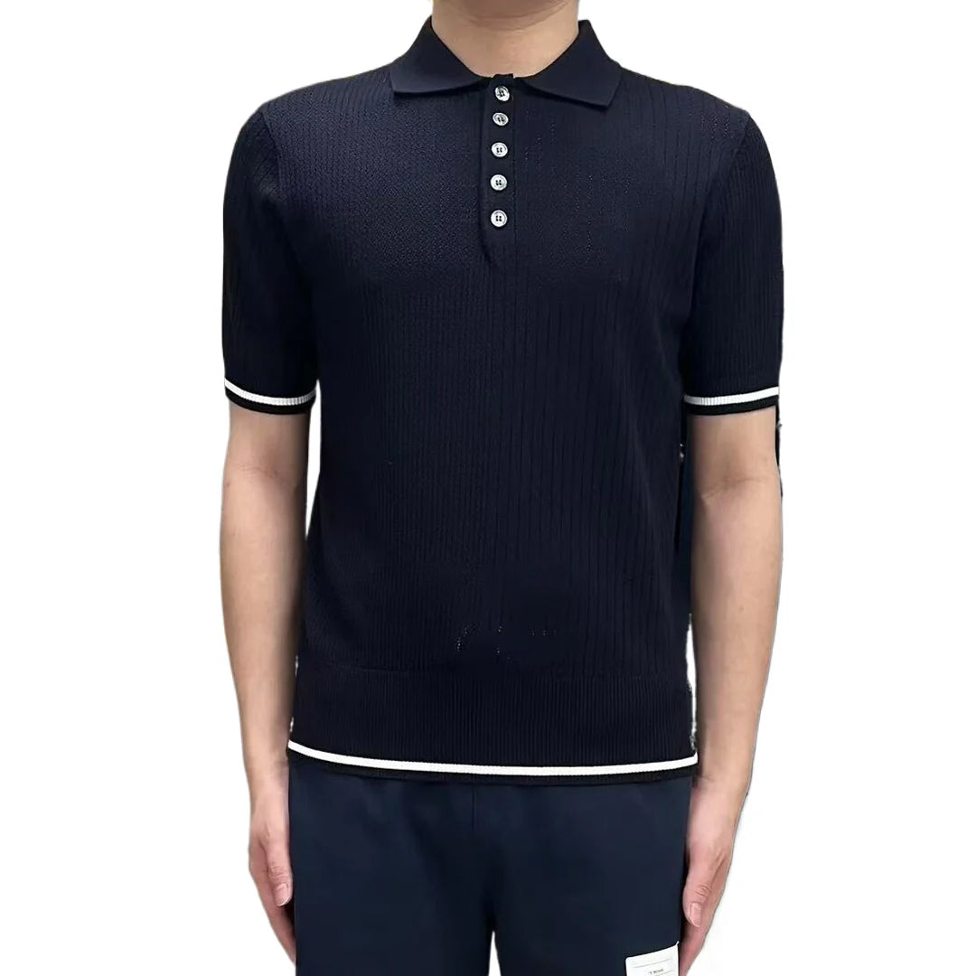 2025SS  Knitted POLO shirt THOM TREND