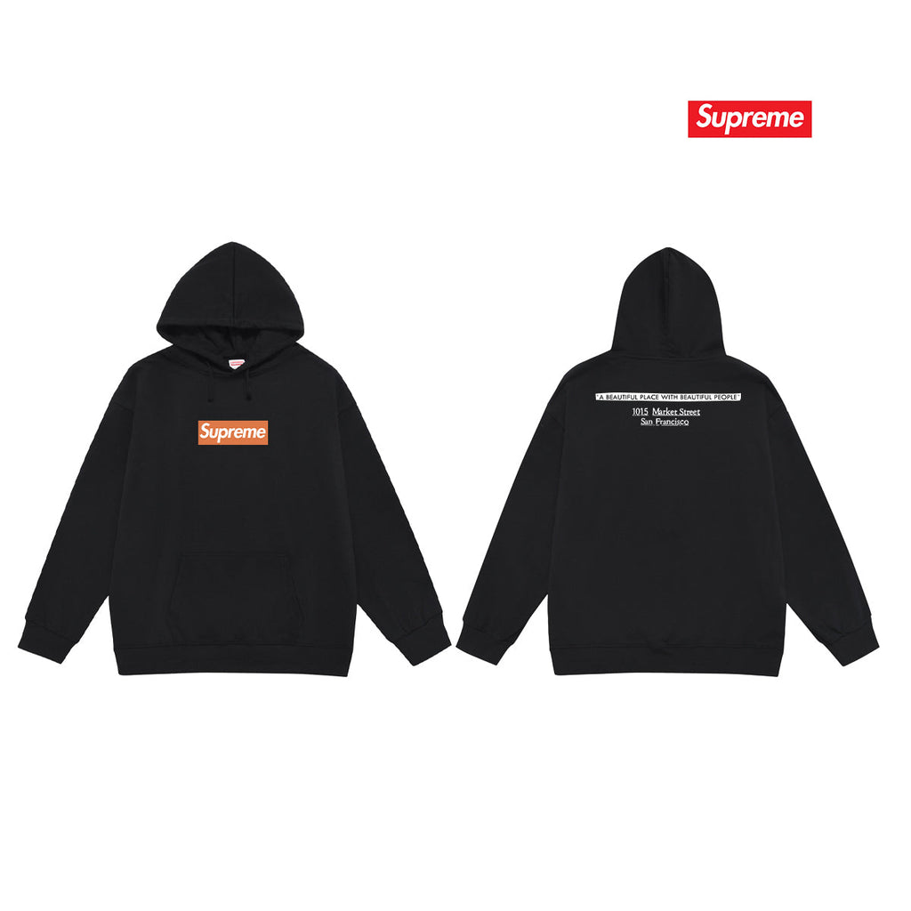 Oversized Logo Print Hoodie THOM TREND