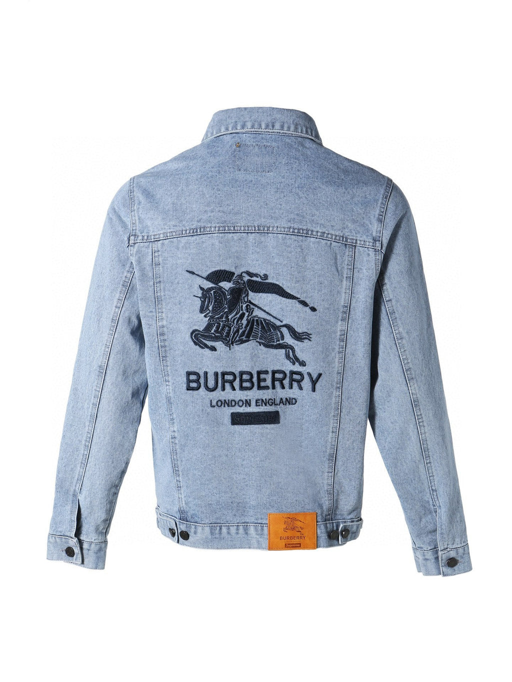 Burberry x Supreme Equestrian Logo Denim Jacket Light Luxury Station