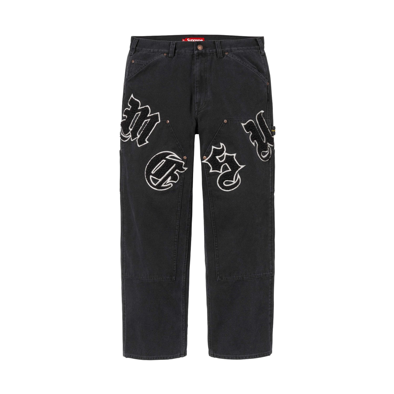 Vintage Embroidered Canvas Painter Jeans Light Luxury Station