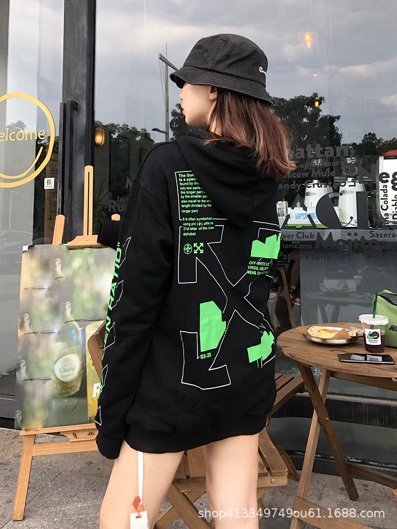 OFF Oversized Pullover Hoodi Light Luxury Station