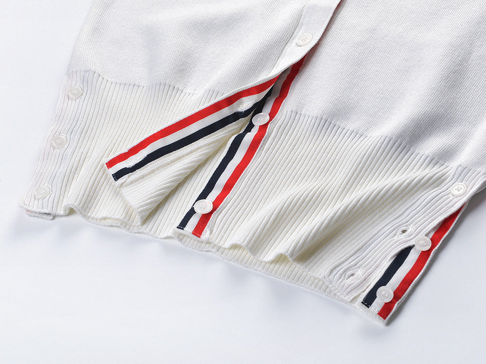Four-Stripe Pink V-Neck Cardigan£¨¸±±¾£© THOM TREND