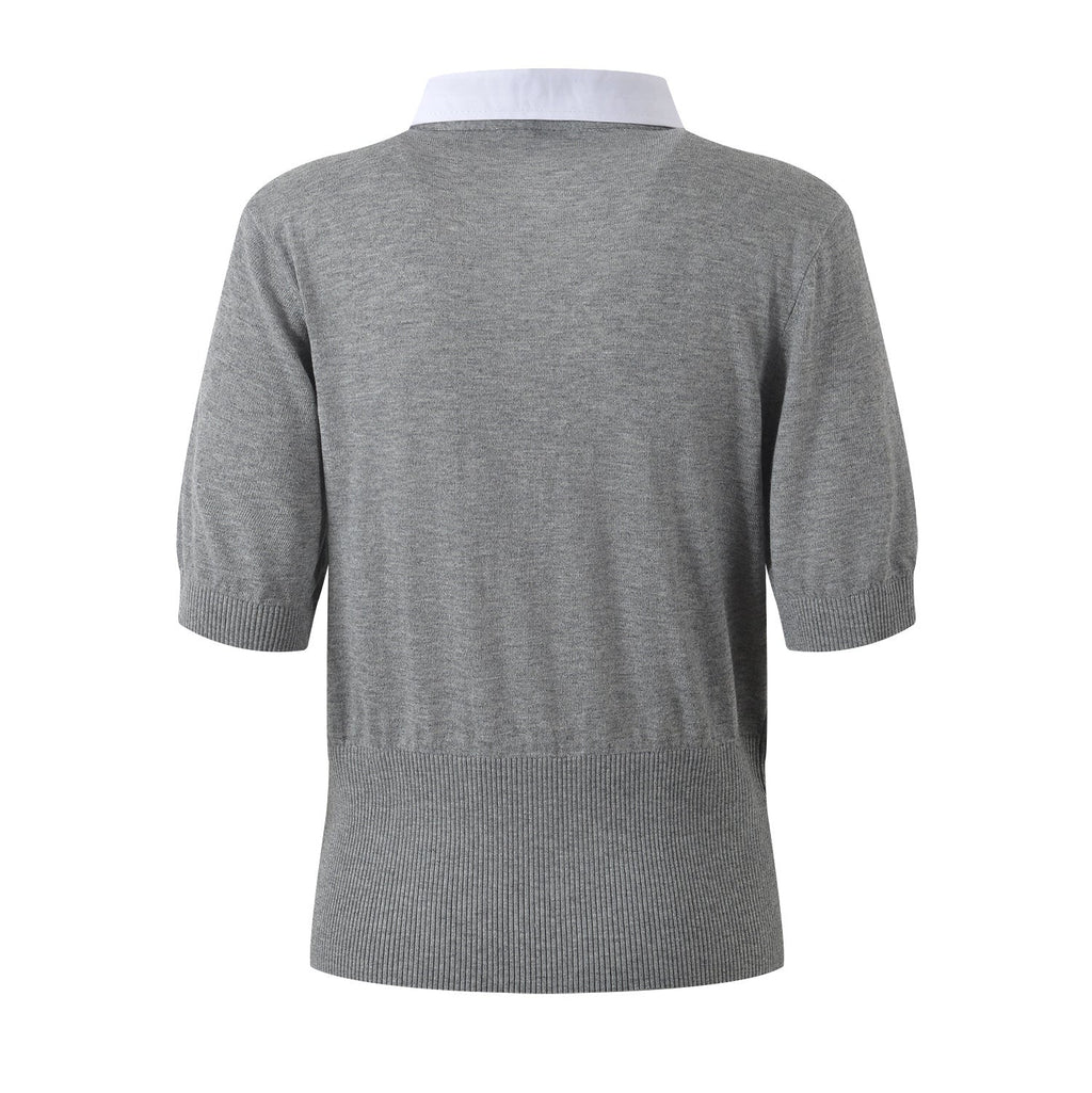 Women's Knitted Wool POLO Shirt THOM TREND