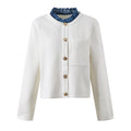 Women's crew neck sweater jacket THOM TREND