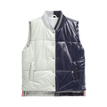 Unisex Shiny Colorblock Baseball Collar Vest THOM TREND