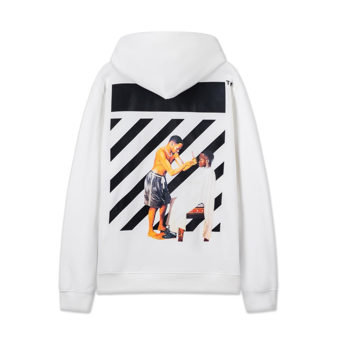 OFF Oversized Pullover Hoodie Light Luxury Station