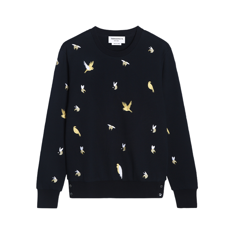 Bird and Bee Embroidered Zip-Up Hooded Cardigan£¨¸±±¾£© THOM TREND