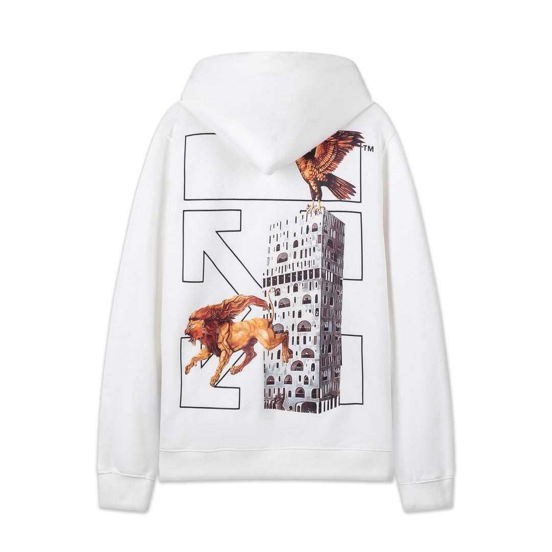 OFF Oversized Pullover Hoodie Light Luxury Station