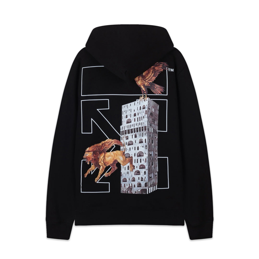 OFF Oversized Pullover Hoodie Light Luxury Station