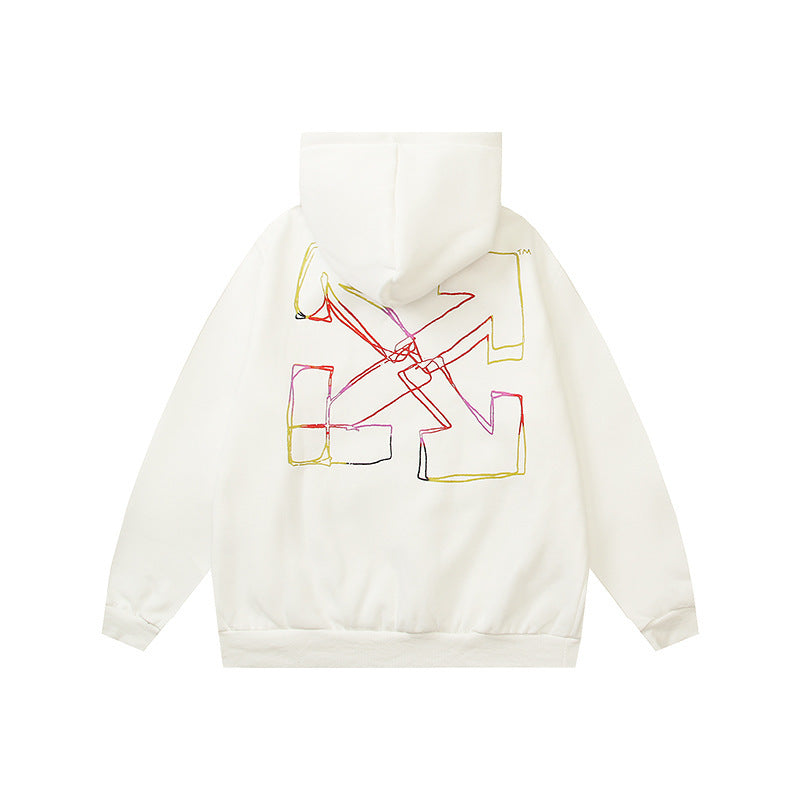 OFF Oversized Pullover Hoodie Light Luxury Station