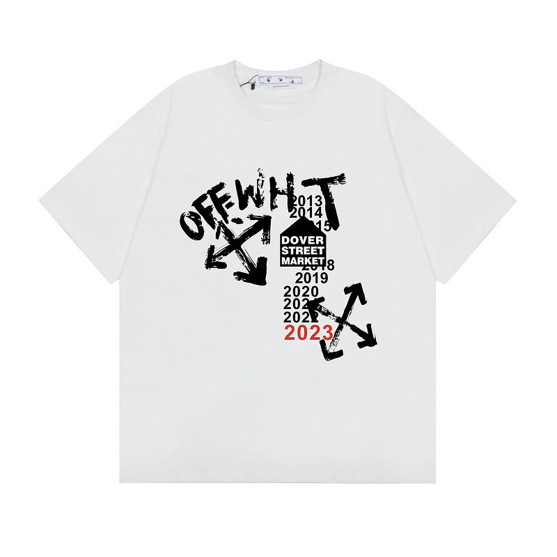 OFF New Printed T-Shirt Light Luxury Station