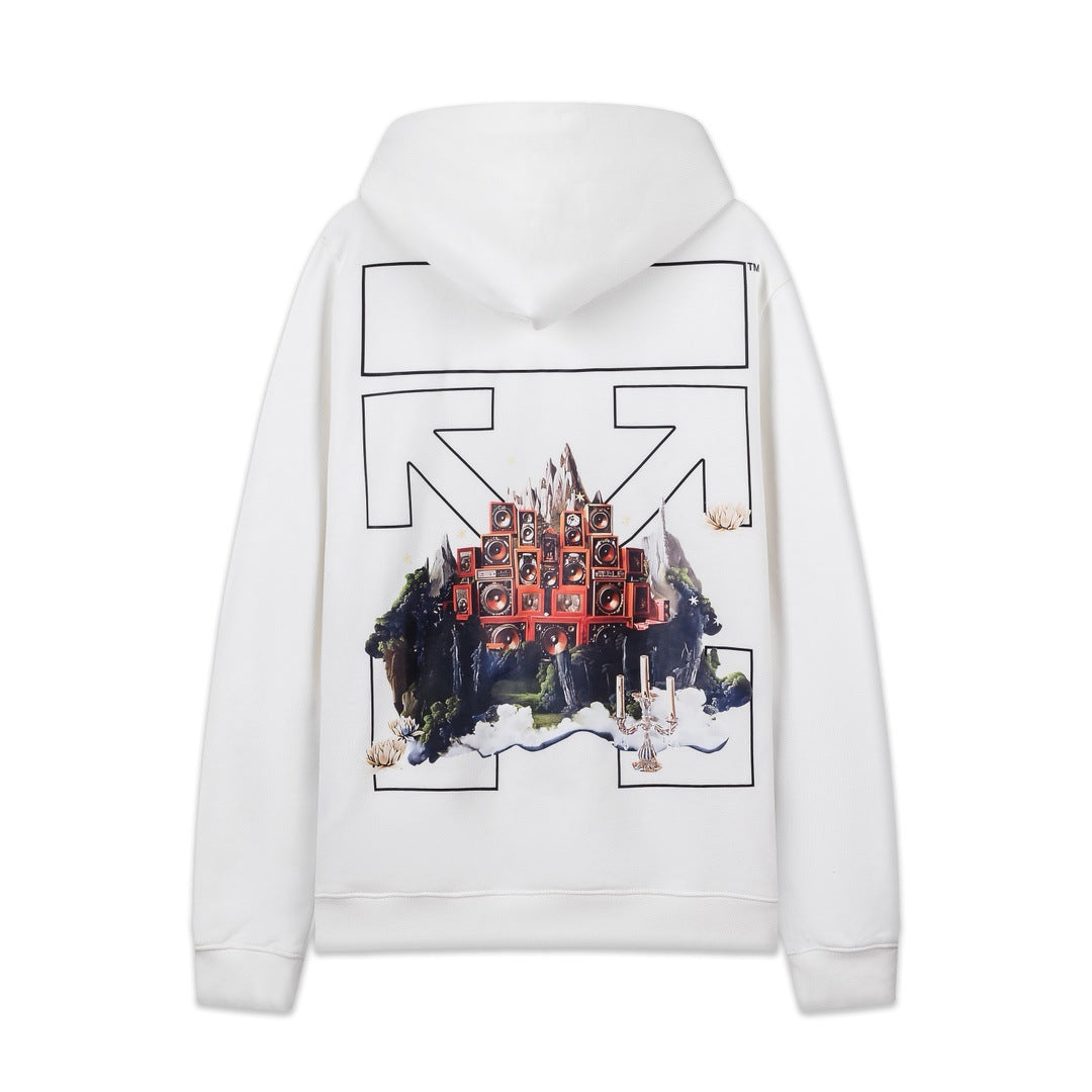 OFF Oversized Pullover Hoodie Light Luxury Station