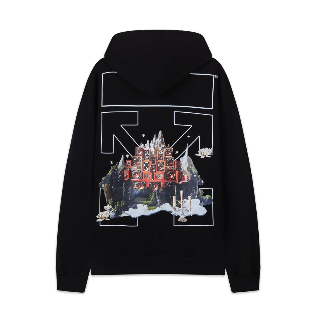 OFF Oversized Pullover Hoodie Light Luxury Station