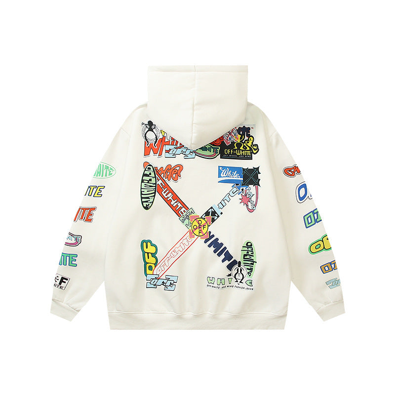 OFF Oversized Pullover Hoodie Light Luxury Station